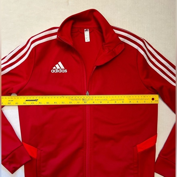 Adidas Climate red & white juniors full zip jacket Sz-L (14/16) Q17 - Picture 8 of 10